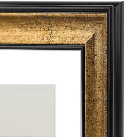 Golden State Art 12x19 Antique Gold Collage Frame Mat For (2) 8x10 Pictures