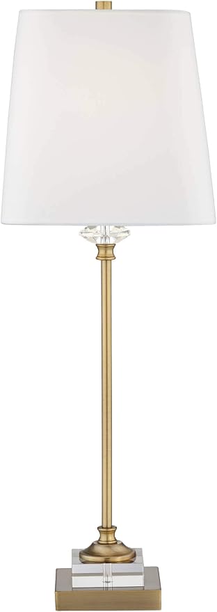 Julia 29 1/2" Tall Buffet Table Lamp Gold Crystal Skinny Brass Traditional