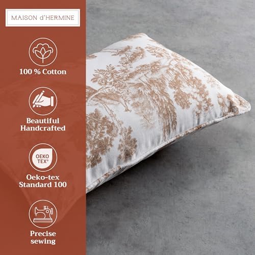 Maison d' Hermine Throw Pillow Covers 100% Cotton (12" x 20" - Pack of 1)