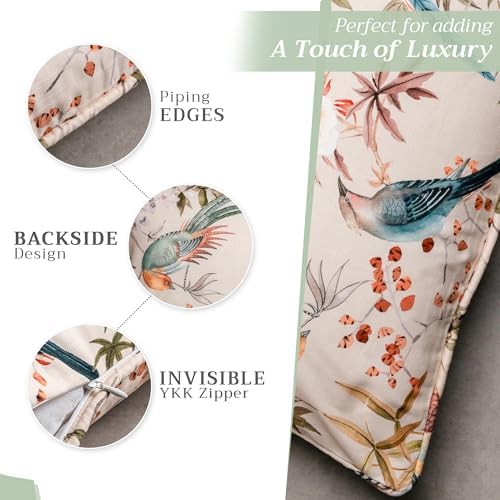 Maison d' Hermine Throw Pillow Covers 100% Cotton (12" x 20" - Pack of 1)
