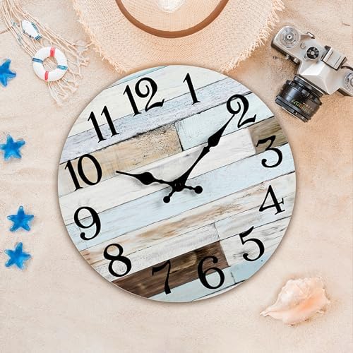 KECYET 16 Inch Wall Clock Battery Operated Silent Non Ticking Country