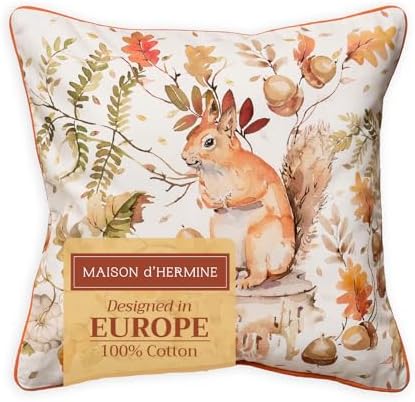 Maison d' Hermine Throw Pillow Covers 100% Cotton (18" x 18" - Pack of 1)