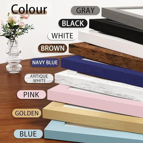 Picrit 11x17 Picture Frame Set of 12, Gallery Wall Frames, Navy Blue