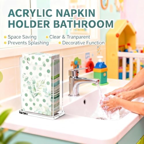 Acrylic Napkin Holder For Table,Vertical Guest Towel Dispenser