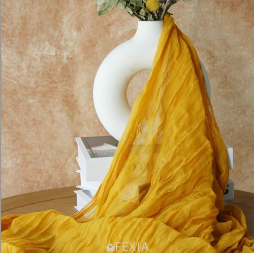 FEXIA Yellow Cheesecloth Table Runner Wedding Baby Shower Home Boho Decor