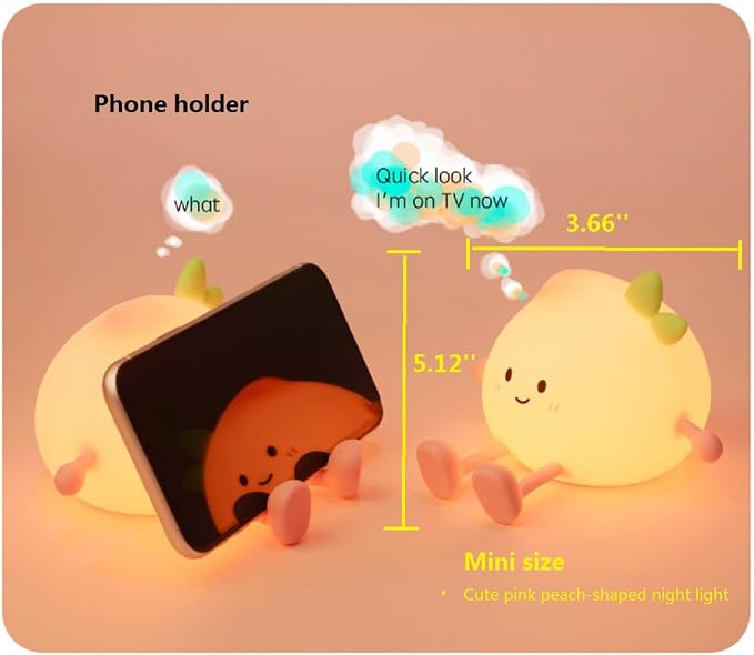 Peach Silicone Dimmable Sleeping and Decoration Nightlight