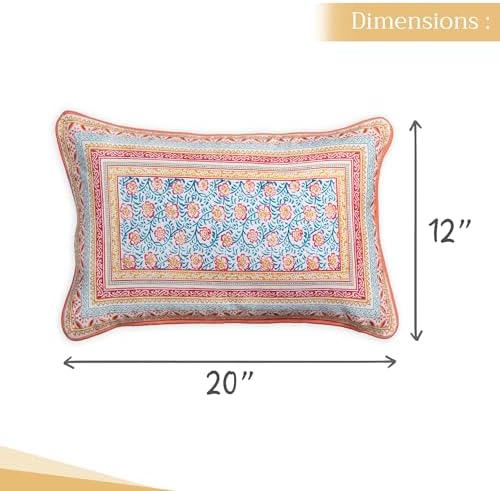 Maison d' Hermine Throw Pillow Covers 100% Cotton (12" x 20" - Pack of 1)