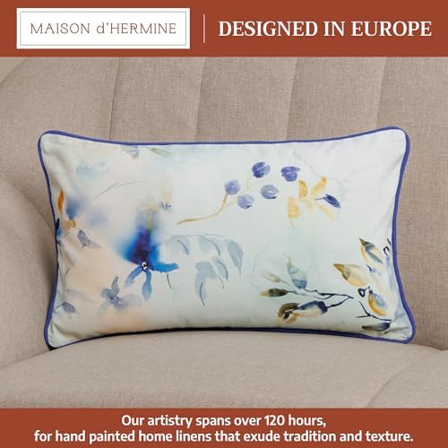 Maison d' Hermine Throw Pillow Covers 100% Cotton (12" x 20" - Pack of 1)