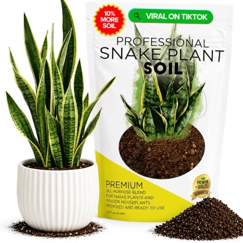Leaves & Soul Snake Plant Potting Soil 2.2 Qt for Snake Plants Indoor