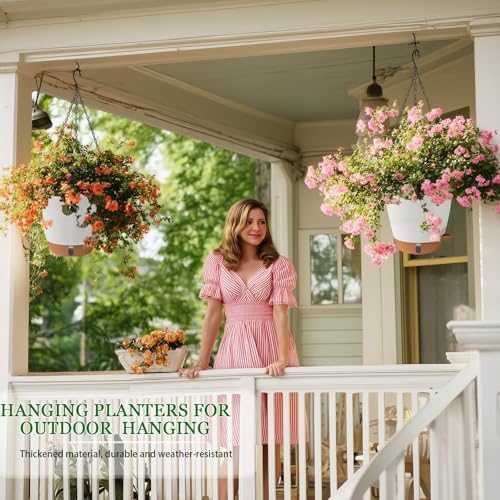 Hanging Planter for Indoor Plants 8 Inch, 2 Pack, Self Watering