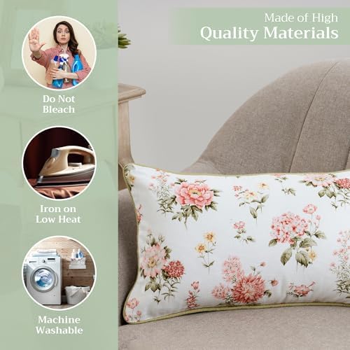 Maison d' Hermine Throw Pillow Covers 100% Cotton (12" x 20" - Pack of 1)