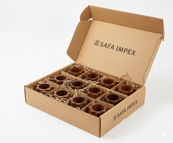 Napkin Rings Set of 8 for Dinner Parties, Weddings Receptions, Family Gatherings, or Everyday Use - Set Your Style with Daily Use Table Décor Accessories - Cherry Wood