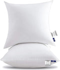 HITO 18x18 Pillow Inserts (Set of 2) - Decorative Square Throw Pillows White for Couch Bed Sofa