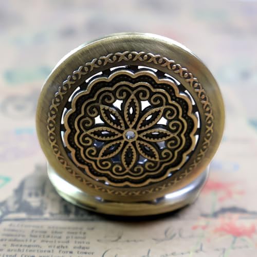 Black Obsidian Scrying Mirror, Obsidian Feng Shui Mirror, Witches Mirror Presents, Witchcraft kit Divination Tools (Pocket Watch-A)