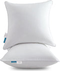 Oubonun 24x24 Square Pillow Inserts (Set of 2) - 100% Cotton Cover - Decorative Interior Sofa Pillow Pair - White