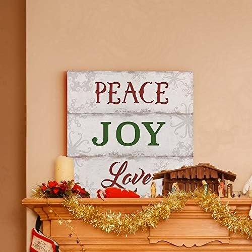 Renditions Gallery Canvas Wall Art Prints for Home Decor Peace Joy Love Motivational Abstract Artowrk for Bedroom Dining Office Kitchen Decorations - 16"X16" LT05