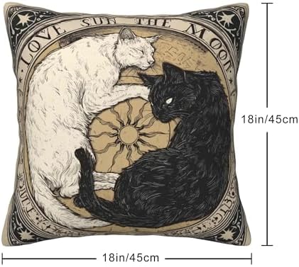 Cats Throw Pillow Covers Set of 4 Decorative Soft Double Sided Print Pillow Case Farmhouse Home Decor for Living Room Sofa Couch 18x18