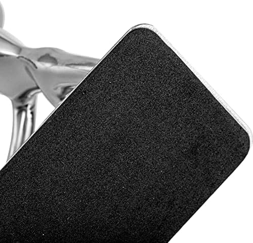 Fasmov Heavy Duty Stainless Steel Man Bookends Nonskid Bookends Art Bookend,1 Pair(Silver)