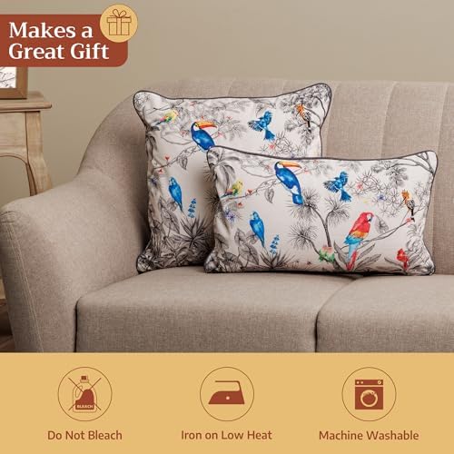 Maison d' Hermine Throw Pillow Covers 100% Cotton (20" x 20" - Pack of 1)