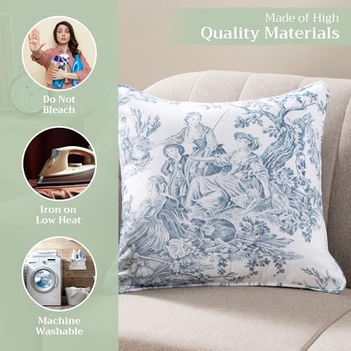 Maison d' Hermine Throw Pillow Covers 100% Cotton (18" x 18" - Pack of 1)
