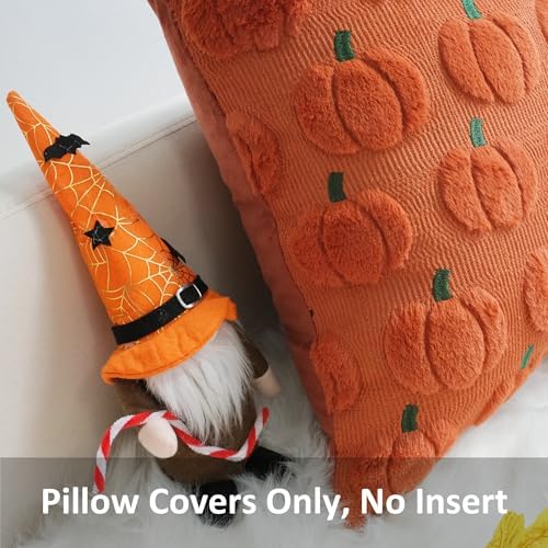 JOJUSIS Decorative Pillow Covers, Fall Pumpkin, 20" x 20", 4-Pack