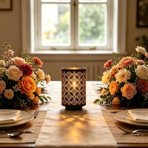 Hosley Diamond Cut Candle Holder 8 Inch Height Ideal Gift for Wedding Spa Lantern Reiki Decor LED Candles P9