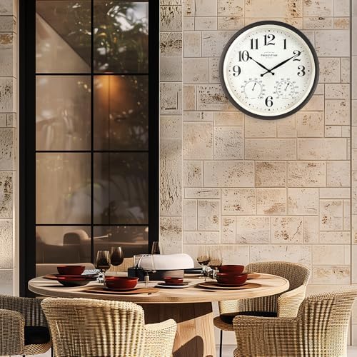 Presentime 16" Farmhouse in/Outdoor Clock