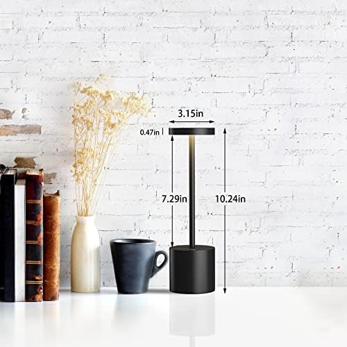 TBBGA LED Cordless Table Lamps Set of 2, 5000mAh Rechargeable Table Light