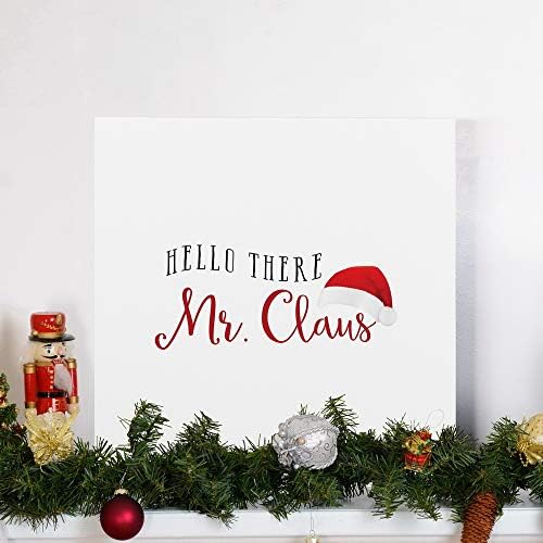 Renditions Gallery Canvas Wall Art for Christmas Decorations Hello there Mr. Santa Claus Hat Abstract Artwork for Living Room Home Kitchen Wall Decor - 10"X10" LT05