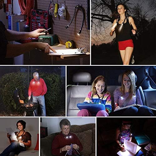 Book Light, Rechargeable LED Hug light, Neck Hug Reading Lights for Bed Reading, Hands Free Flexible Arm, Soft Silicone Arms Comfortable Wear, Perfect for Bookworms Kids Crafts Knitting Travel, BBQ