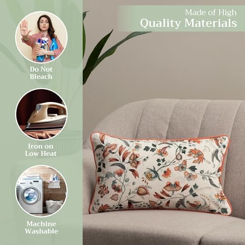 Maison d' Hermine Throw Pillow Covers 100% Cotton (12" x 20" - Pack of 1)