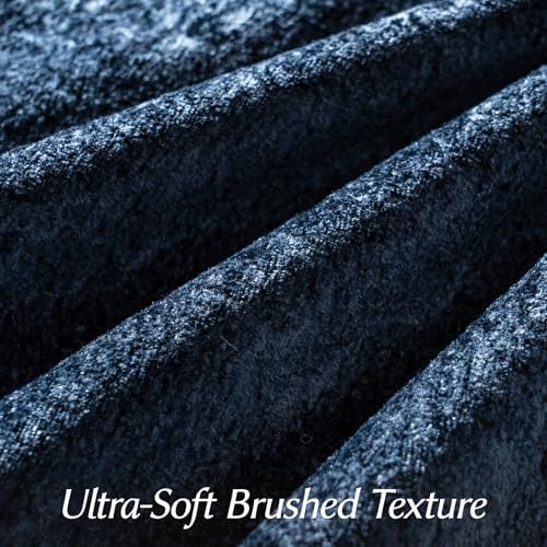 a moment Throw Pillow Covers 24X24 Inch 4 Packs,Soft Velvet Decorative Pillow Cases with 3D Ice Flower,Texture Modern Accent Cushion Covers for Sofa Couch Home Decor Navy Blue