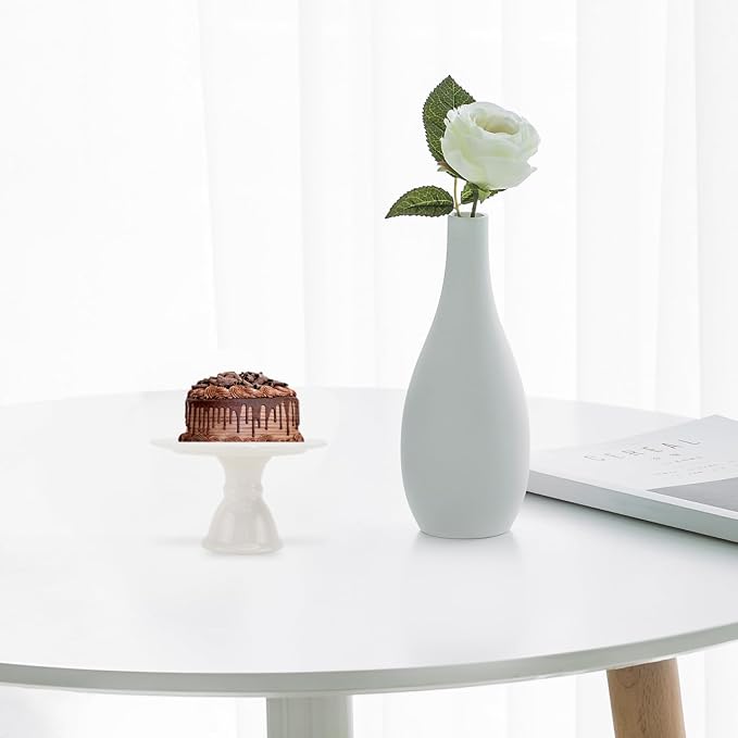 TEHAUX Ceramic Cake Stand 3.93In Dessert Stand for Cupcakes Biscuits Candies and Fruits Cake Holder for Weddings Birthday Parties Celebrations Home Decoration 1 X Tray