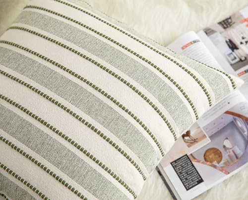 Boho Textured Throw Pillow Covers 22x22 Inch Set of 2 Farmhouse