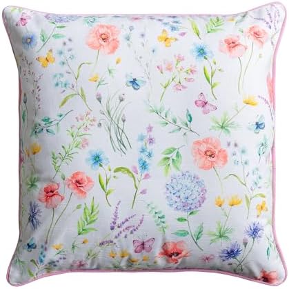 Maison d' Hermine Throw Pillow Covers 100% Cotton (18" x 18" - Pack of 1)