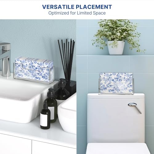 Acrylic Guest Towel Holder, Clear Bathroom Countertop Caddy