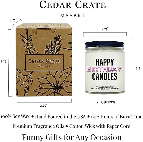 40th Birthday Gifts for Women – Funny “Your Thirties Have Officially Expired” Buttercream Vanilla Candle, 100% Soy Wax, Handmade Aromatherapy Gift for Wife, Mom, Sister, Friend