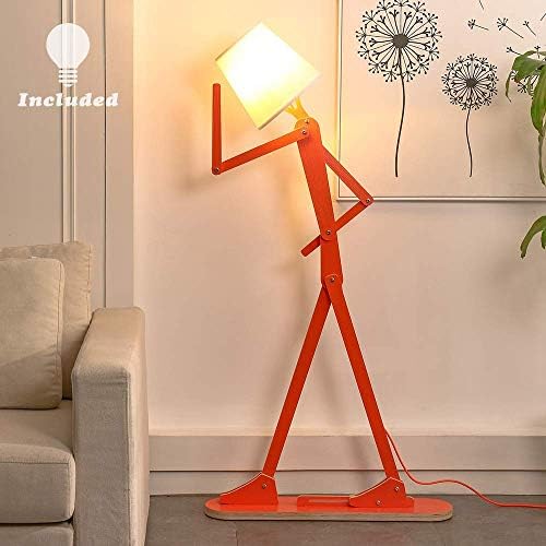 Orange Floor Lamp and Kids Table Lamp