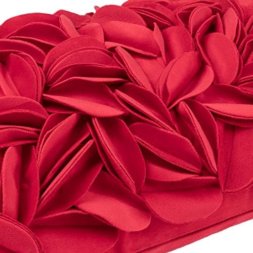 KINGROSE Handmade 3D Flower Throw Pillow Cover Decorative Cushion Cover Soft Pillow Case Sham for Sofa Couch Bed Living Room Home 12 X 20 Inches Velvet Christmas Red