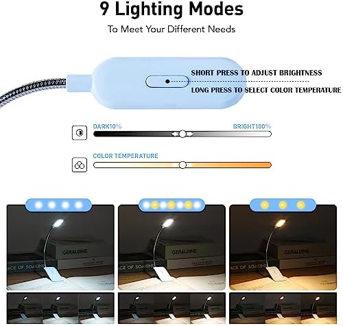 VAVOFO Rechargeable Reading Light, Clip on Book Light for Reading in Bed