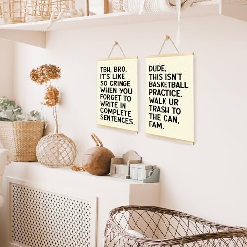 CGBHW Funny Classroom Themes Decoration Sets Poster Hanger Frame 12x16 Inch, Motivational Growth Reminders Posters Wall Art Hanging Decor for Middle School Math Classroom Playroom Kids Room, High School Gifts for English Teacher Teens