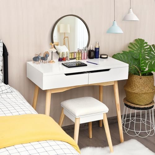 AOAOPQ Wall Mirror Modern Aluminum Tempered Glass Framed Bathroom Mirror for Wall Modernist Style Anti-Rust Hanging Bathroom Vanity 20 Inch Caffe