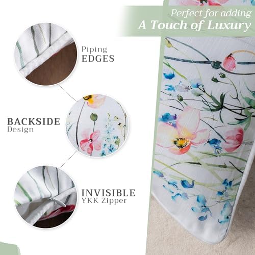 Maison d' Hermine Throw Pillow Covers 100% Cotton (12" x 20" - Pack of 1)