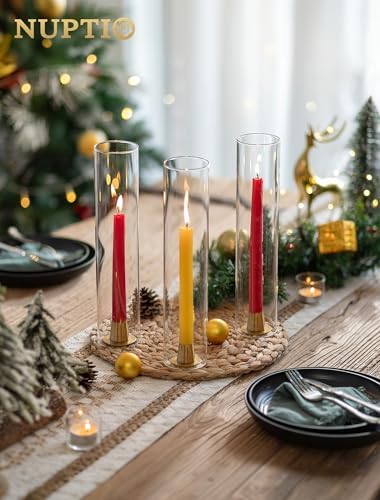 NUPTIO Candle Stick Candle Holder: Set of 4, Small