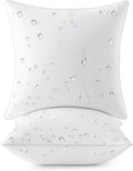 MIULEE Pack of 2 20x20 Outdoor Square Pillow Inserts for Patio Sofa Garden | Waterproof Decorative Throw Pillow Inserts for Patio Sofa Garden Porch Couch