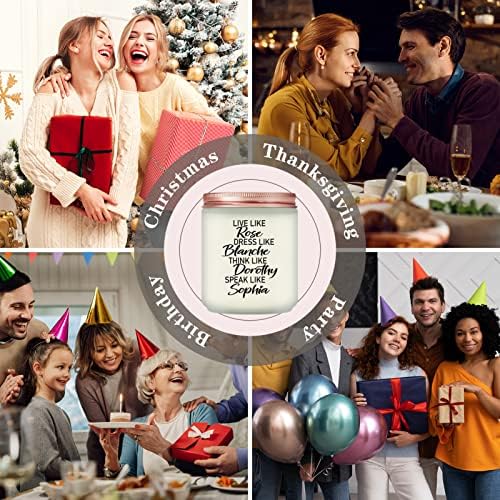 Maybeone Golden Girls Merchandise - Live Like Rose Lavender Scented Candle for Her - The Golden Girls Gifts for Women