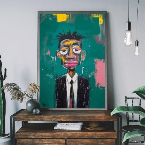 African American Men Canvas Wal Art Pop Black Man Wall Art, 16"x24"Unframed | Abatract Black Man Canvas Prints, Fashion African American Paintings Print, Afrocentric Artwork for Living Room Bedroom Decor