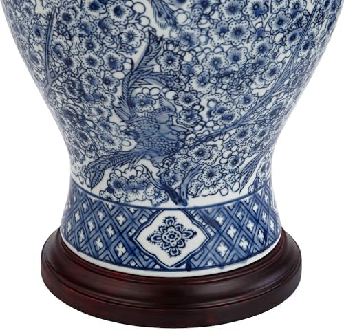 Shonna Garden Bird 27" Tall Table Lamp Blue White Porcelain Traditional