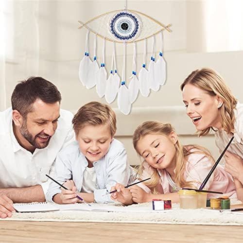 Holmgren White Dream Catcher, Evil Eye Wall Hanging Home Decor