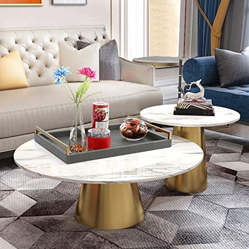 17.8 * 11.8" Grey Shagreen Large Serving Tray with Brushed Gold Handle,Faux Leather Home Decorative Tray, Coffee Table Tray for Living Room, Dinning, Vanity （Grey